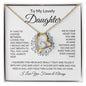 To My Lovely Daughter | Always Keep Me In Your Heart | Forever Love Necklace - ALL4THEGIFTOFIT