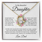 To My Beautiful Daughter | Father & Daughter Their Hearts as One | Forever Love Necklace - ALL4THEGIFTOFIT