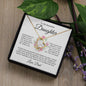 To My Beautiful Daughter | Father & Daughter Their Hearts as One | Forever Love Necklace - ALL4THEGIFTOFIT