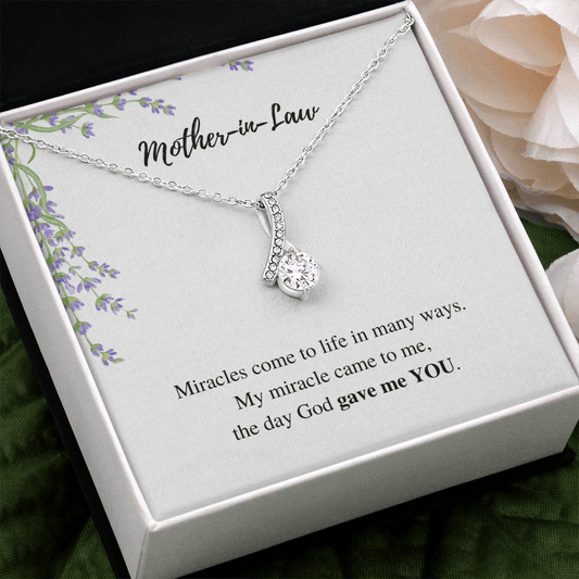 Mother-in-Law | You're My Miracle | Alluring Beauty Necklace - ALL4THEGIFTOFIT