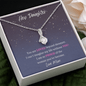 Hey Daughter | Love Mom | Alluring Beauty Necklace - ALL4THEGIFTOFIT