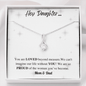 Hey Daughter...| You are Loved | Mom & Dad | Alluring Beauty Necklace - ALL4THEGIFTOFIT