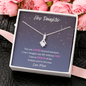 Hey Daughter | Love Mom | Alluring Beauty Necklace - ALL4THEGIFTOFIT