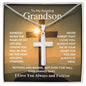 To My Amazing Grandson | Forever in My Heart | Cross Necklace - Gift for Birthday, Confirmation, Holidays - ALL4THEGIFTOFIT