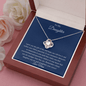 To My Daughter | You are Strong | Love Knot Necklace - ALL4THEGIFTOFIT