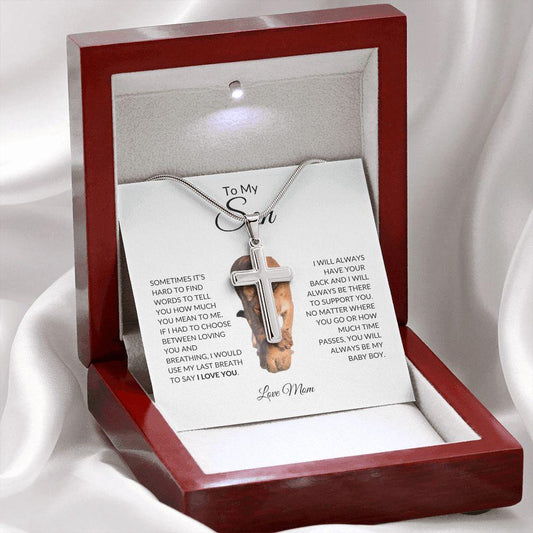 To My Son | I Will Always Love You | Cross Necklace - ALL4THEGIFTOFIT